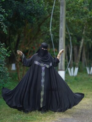 400 Gher Silver Lota abaya